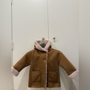Zara doubled FACED REVERSIBLE FAUX FUR COAT